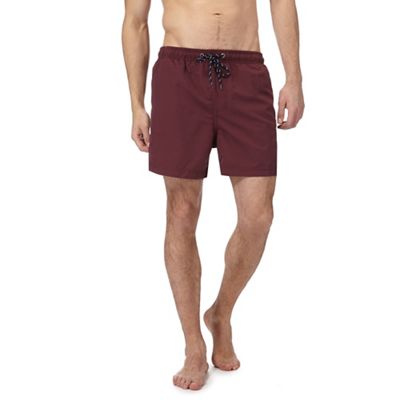Big and tall dark red swim shorts